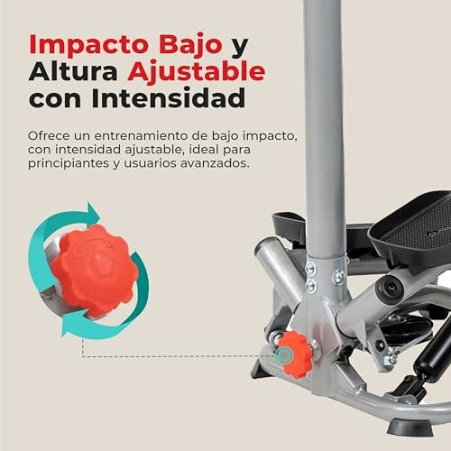 Stepper con impacto bajo y altura ajustable.