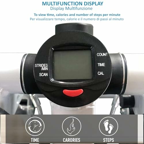 Pantalla multifunción de máquina de ejercicio.