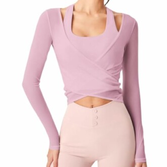 Y2k Ballet Wrap Yoga Top