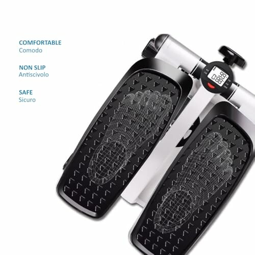 Máquina de stepper portátil con pantalla digital.