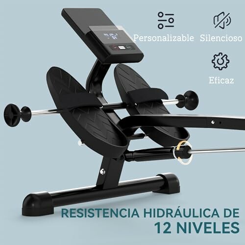 Stepper con resistencia hidráulica de 12 niveles.
