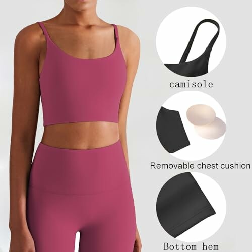 Conjunto de camisola rosa para mujer con detalles de diseño